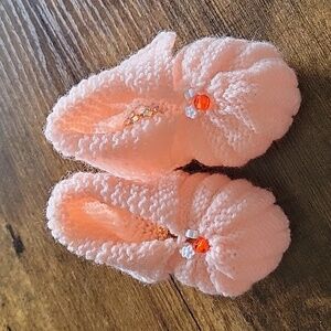 Handmade baby booties